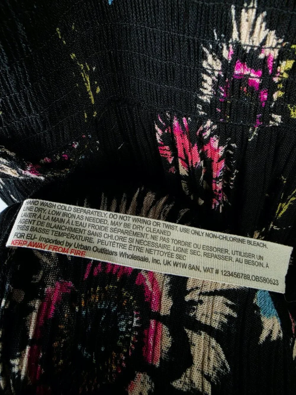 Free People Intimately Garden Party Maxi Dress Tiered Black Floral Boho size M